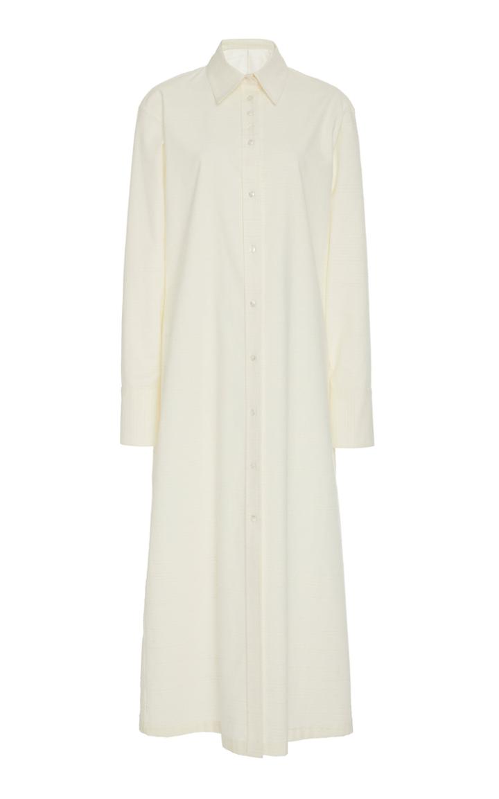 Deveaux Nye Collared Cotton Shirt Dress