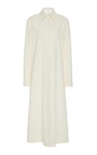 Deveaux Nye Collared Cotton Shirt Dress