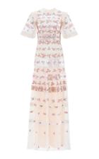 Moda Operandi Needle & Thread Rosebud Sequin-embellished Floral Gown Size: 6