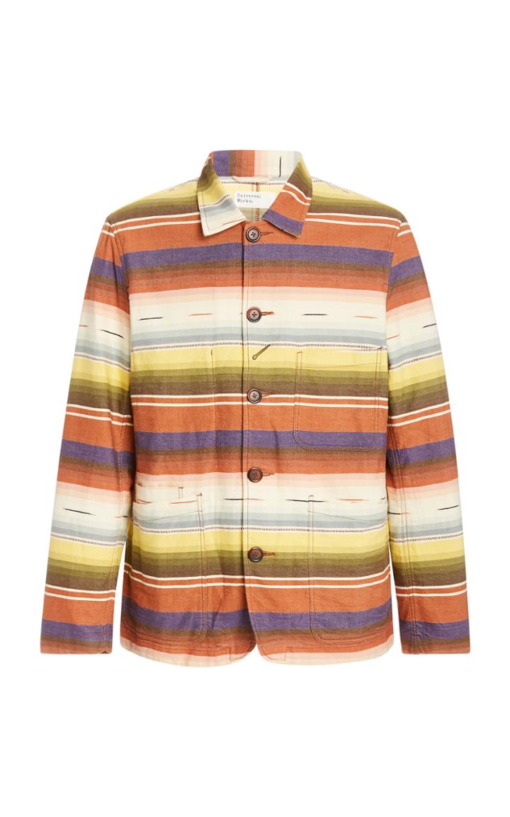 Universal Works Bakers Striped Cotton Jacket