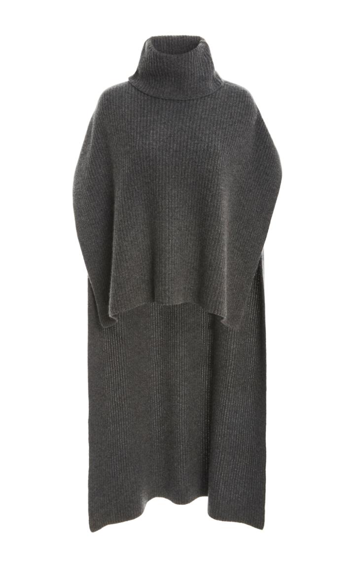 Rosetta Getty Ribbed Turtleneck Poncho