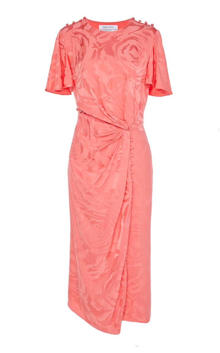 Prabal Gurung Flutter Sleeve Side Cut Out Dress