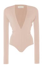 Alexandre Vauthier Plunging Crepe Body Suit