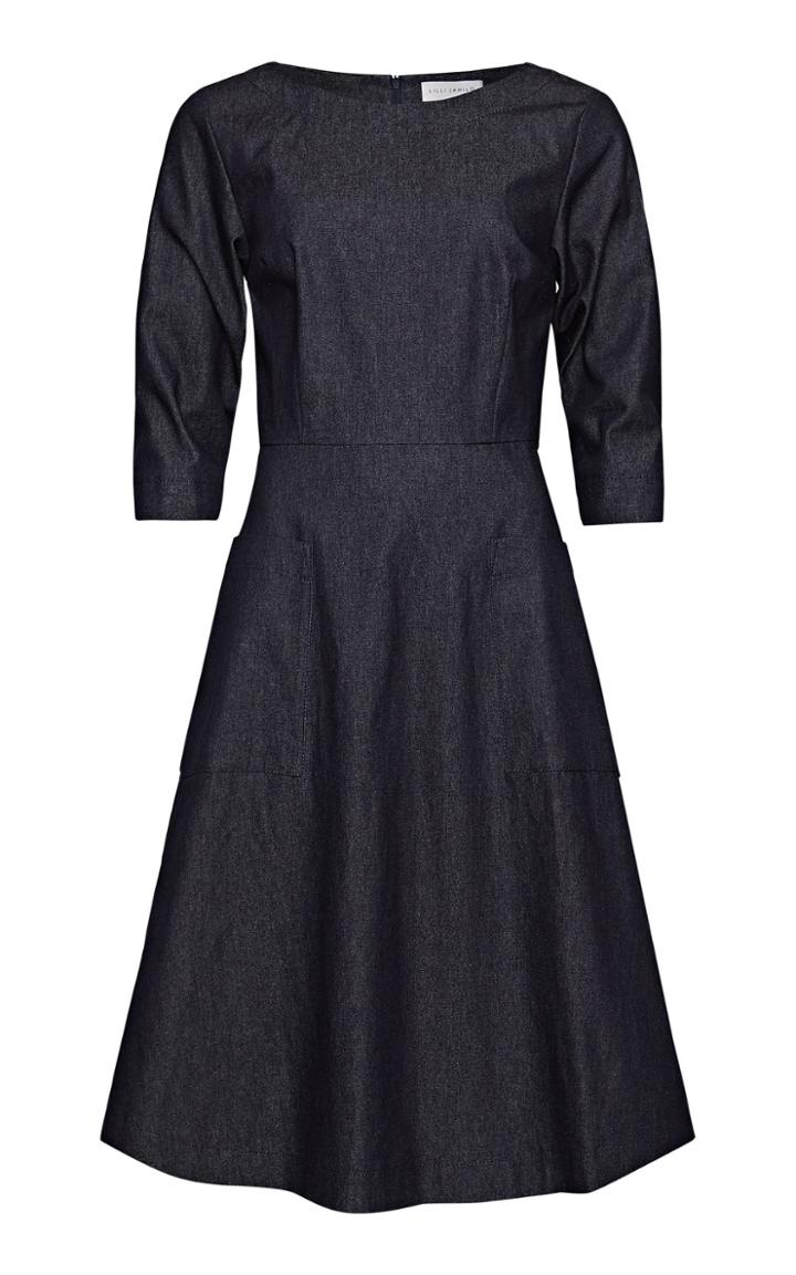 Moda Operandi Lilli Jahilo Zandra Denim Day Dress With Patch Pockets Size: 36