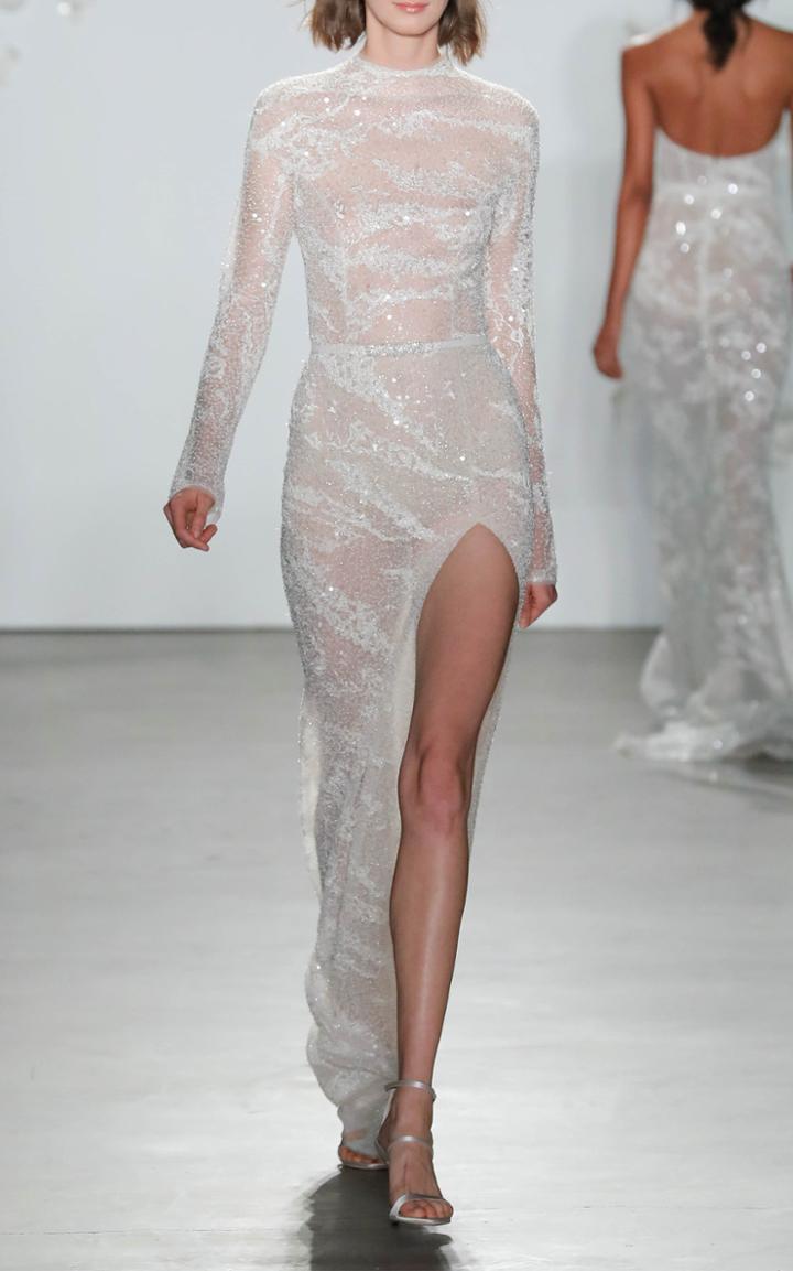 Mira Zwillinger Kierra Sleek High Neck Gown