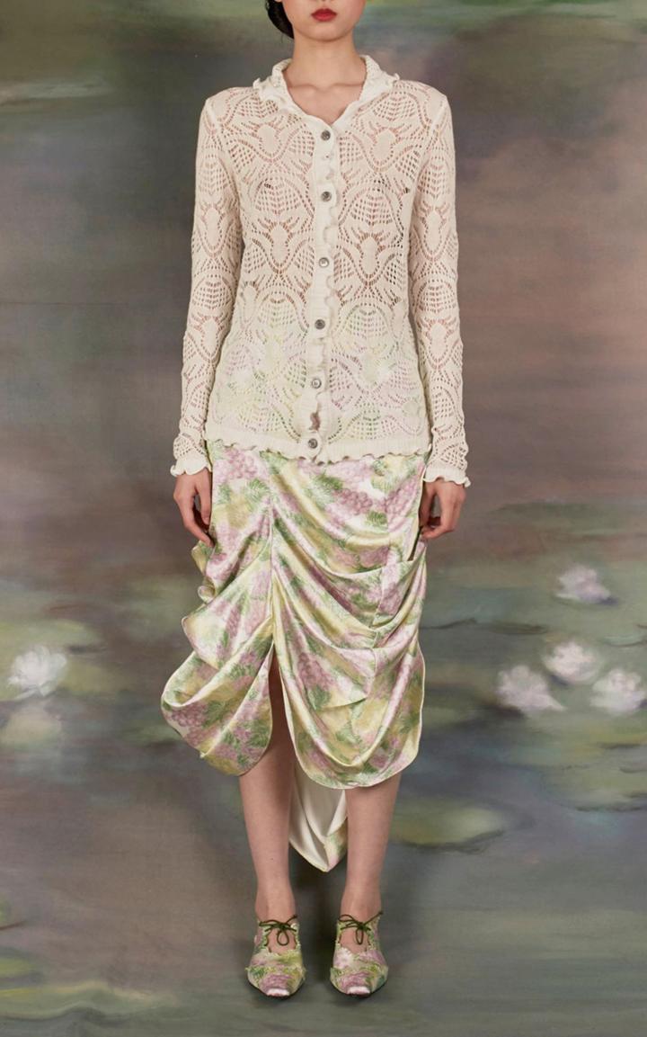 Moda Operandi Yuhan Wang Frill-trimmed Lace Cardigan