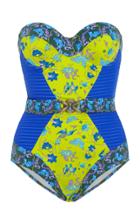 Paolita Shalimar Belted Floral One-piece Swimsuit