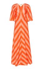 Moda Operandi Lee Mathews Mariko Striped Linen Maxi Dress Size: 1