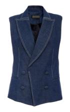 Christian Siriano Denim Tuxedo Vest