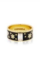 Foundrae Dark Blossoms Diamond Baguette Band