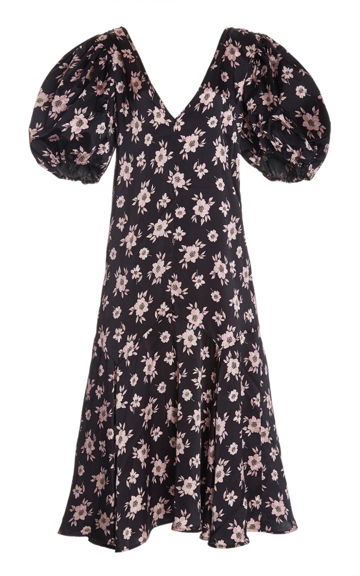 Moda Operandi Van Der Kooij Cottage Floral Silk Dress