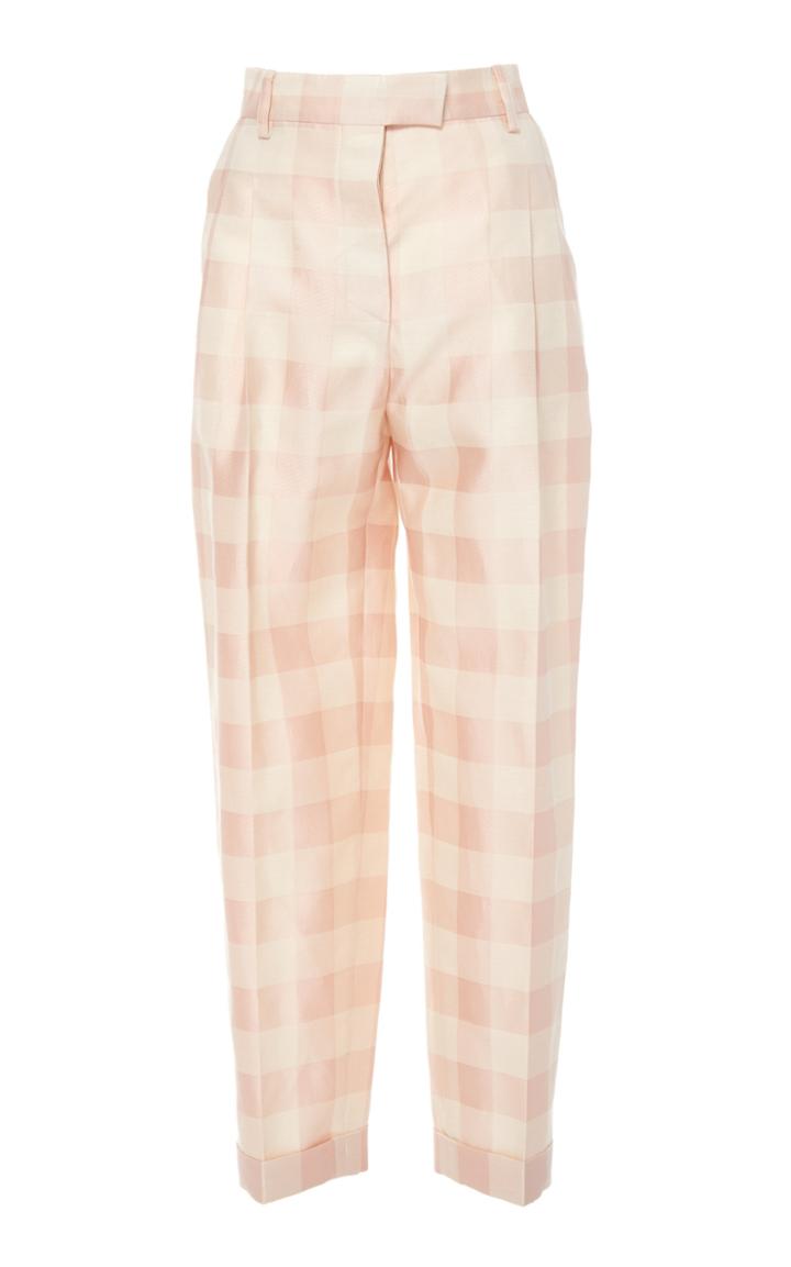 Brock Collection Omar Plaid Straight Leg Pant