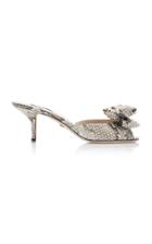 Moda Operandi Dolce & Gabbana Snake-effect Kitten Heel Sandals Size: 35.5