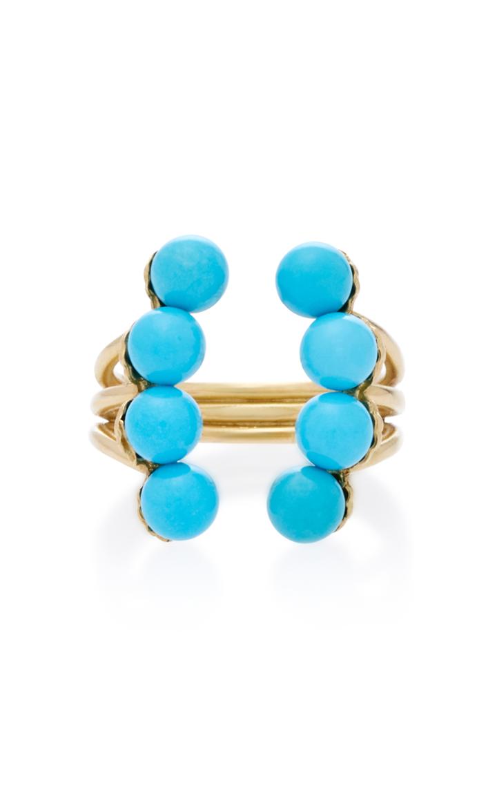 Yvonne Leon 18k Gold Turquoise Ring