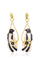 Brinker & Eliza If You're A Bird 24k Gold-plated Mother Of Pearl Earrings