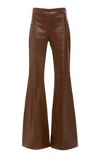 Rosetta Getty Pintuck Flared Leather Pant