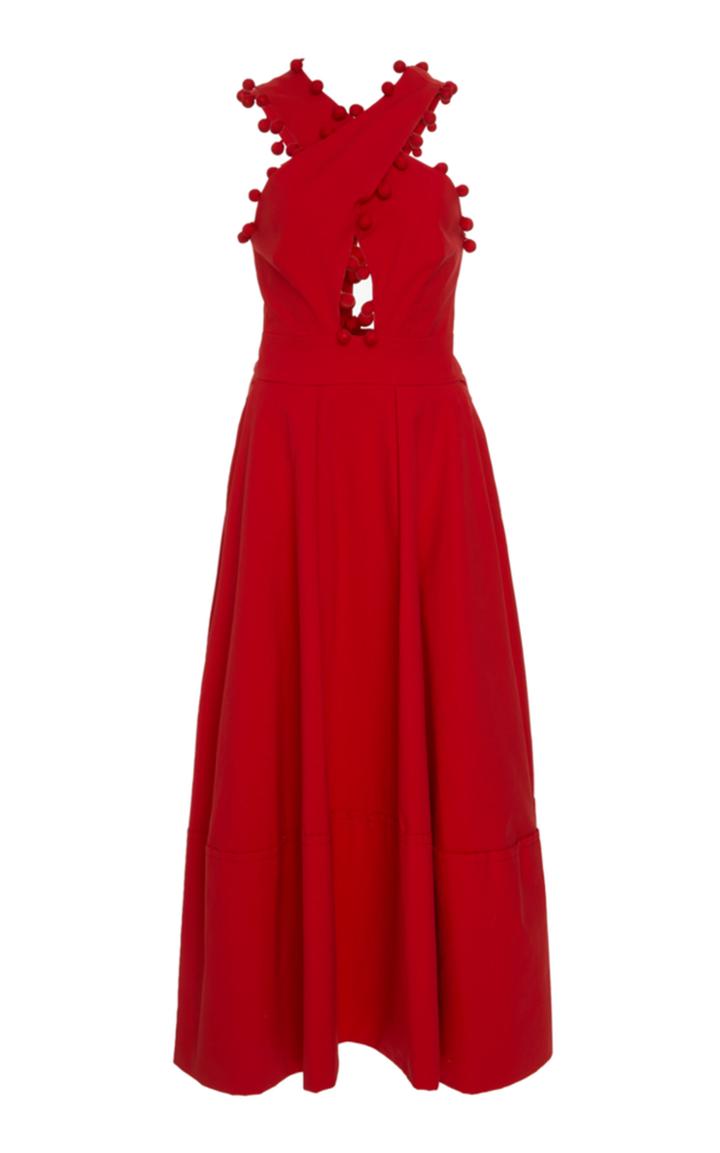 Oscar De La Renta Pom Pom Dress