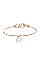 Atelier Paulin Nude 14k Rose Gold Heart Charm Bracelet