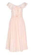 Loup Charmant Naxos Ruched Cotton-voile Midi Dress