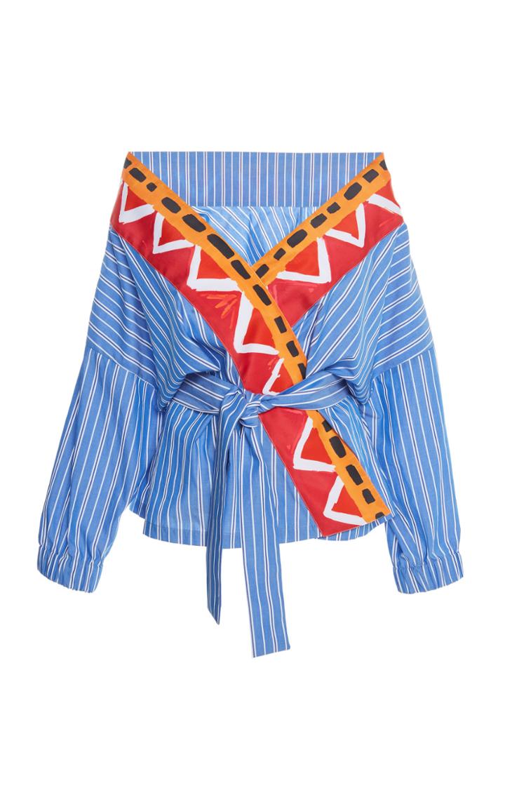 Stella Jean Cotton Wrap Top