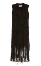 Marina Moscone Fringe Fil-coup Gilet