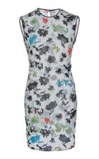 Versace Floral-printed Sheer Jersey Devore Mini Dress
