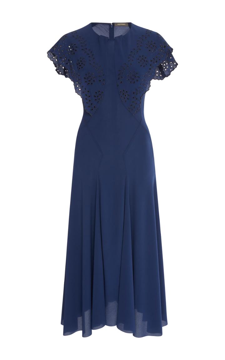 Zac Posen Eyelet Short Sleeve Dress