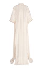 Philosophy Di Lorenzo Serafini Striped Thigh Slit Gauze Dress