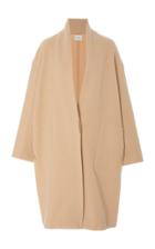 Vince Collarless Wool-blend Cocoon Coat