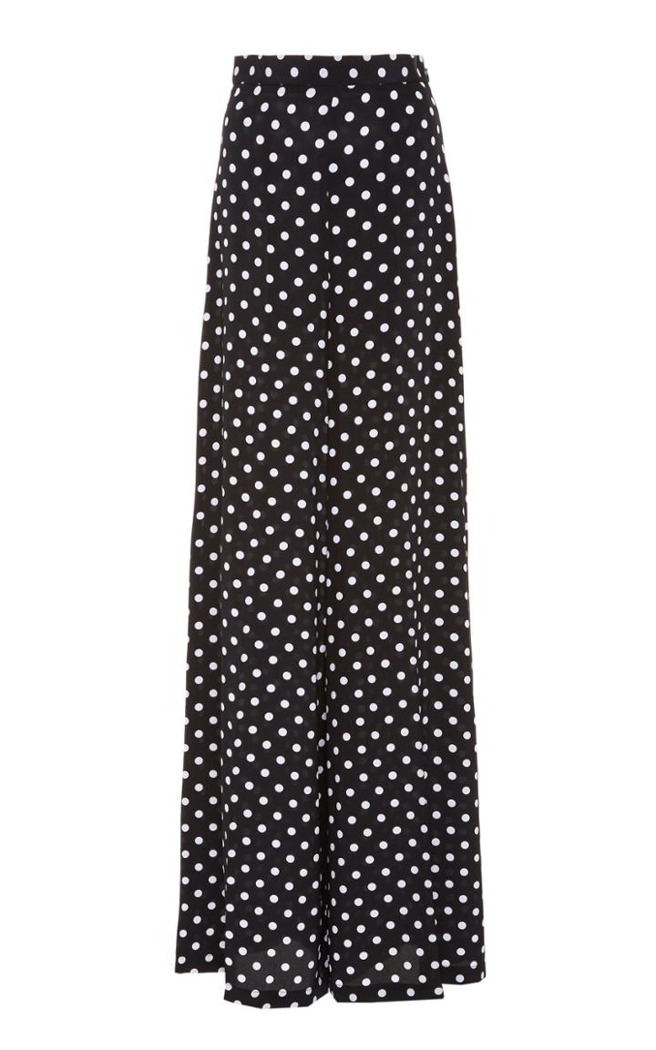 Michael Kors Collection Polka-dot Silk-georgette Wide-leg Pants