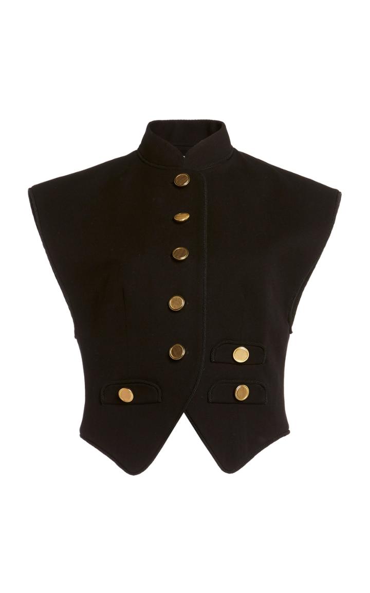 Moda Operandi George Keburia Button-embellished Cotton Vest