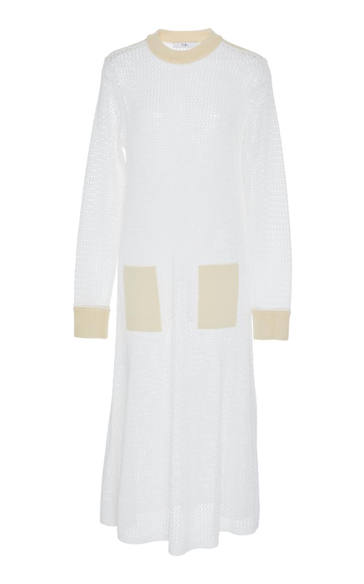Tibi Drape Twill Dress