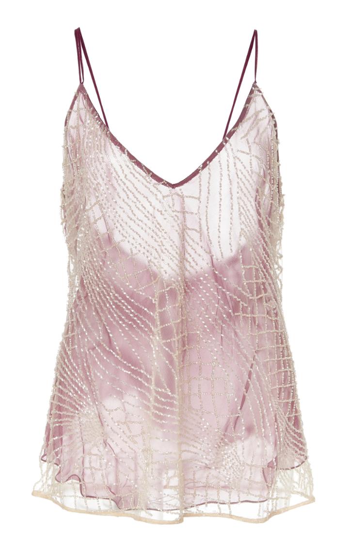 Marei 1998 Lilac Beaded Cami Top