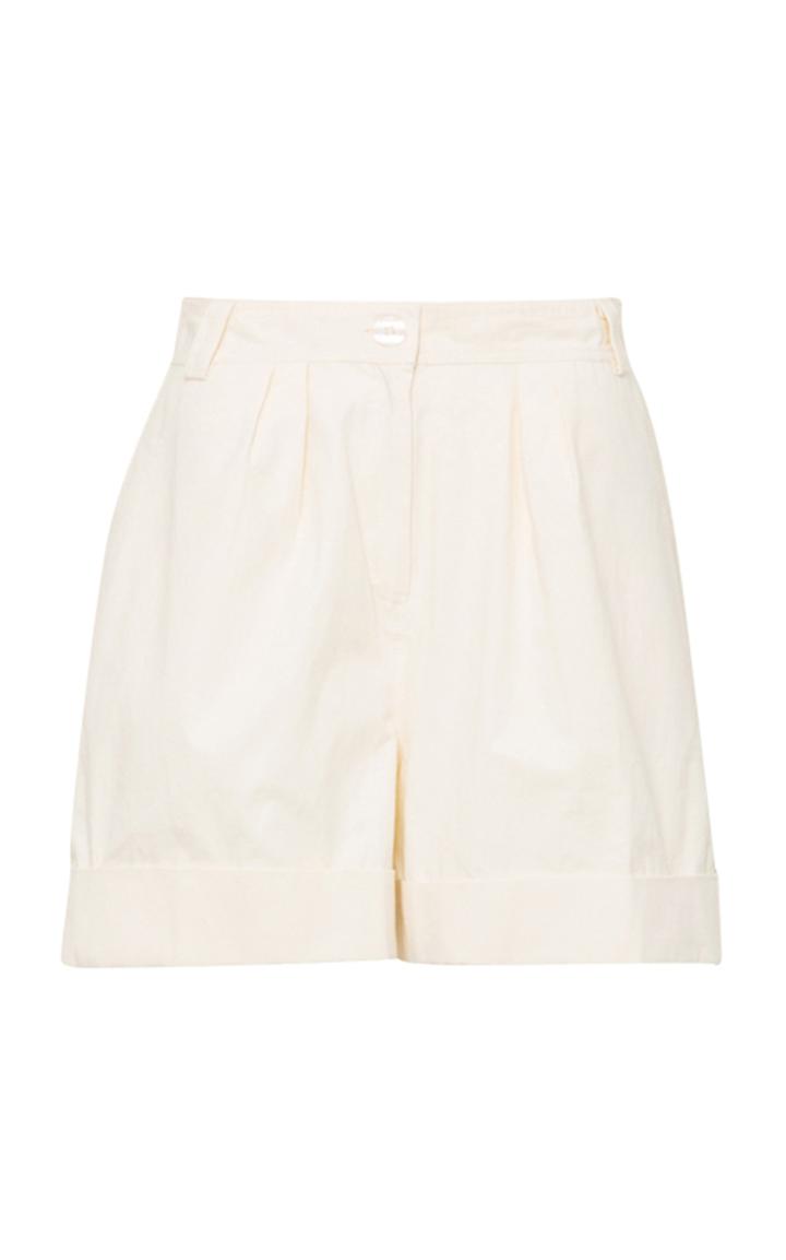 Moda Operandi Bytimo Pleated Cotton Cuffed Shorts