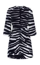 Moda Operandi Dolce & Gabbana Elbow Length Zebra Mini Dress Size: 36