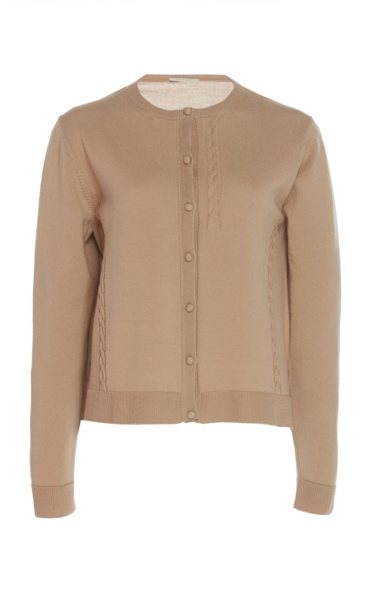 Delpozo Virgin Wool Crew Neck Cardigan