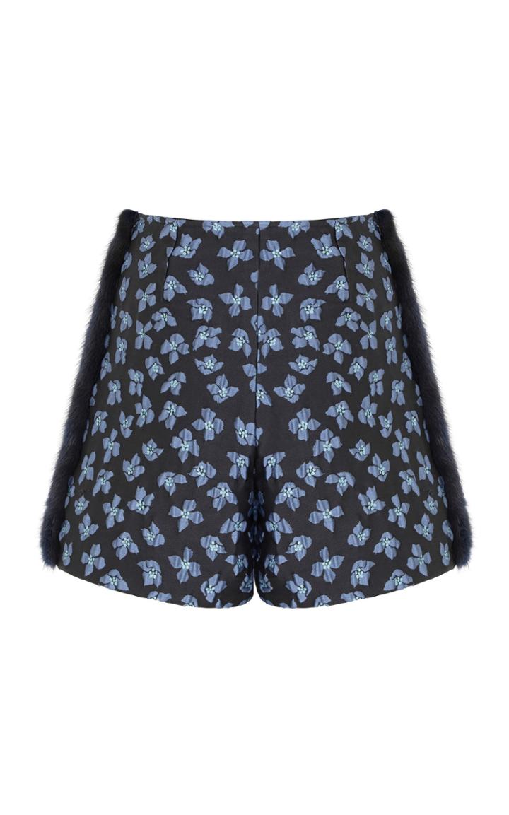 Razan Alazzouni Mink Stripe Shorts