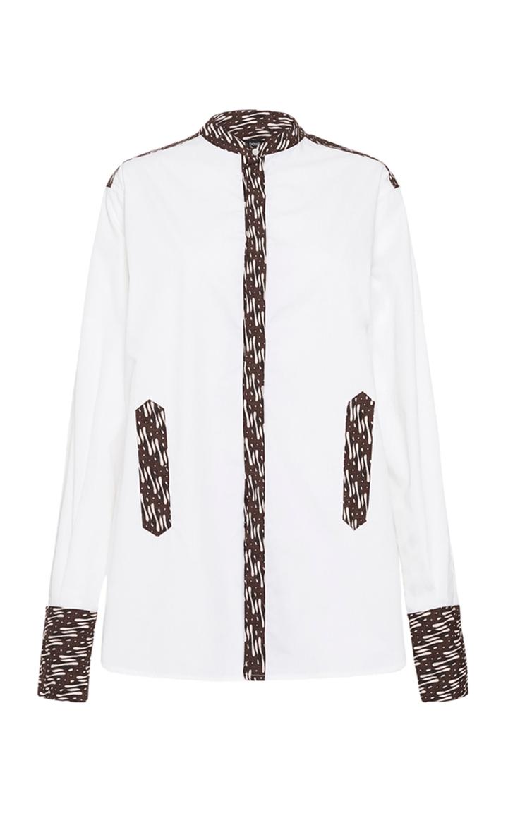 Moda Operandi Bassike Print-detailed Cotton Poplin Shirt