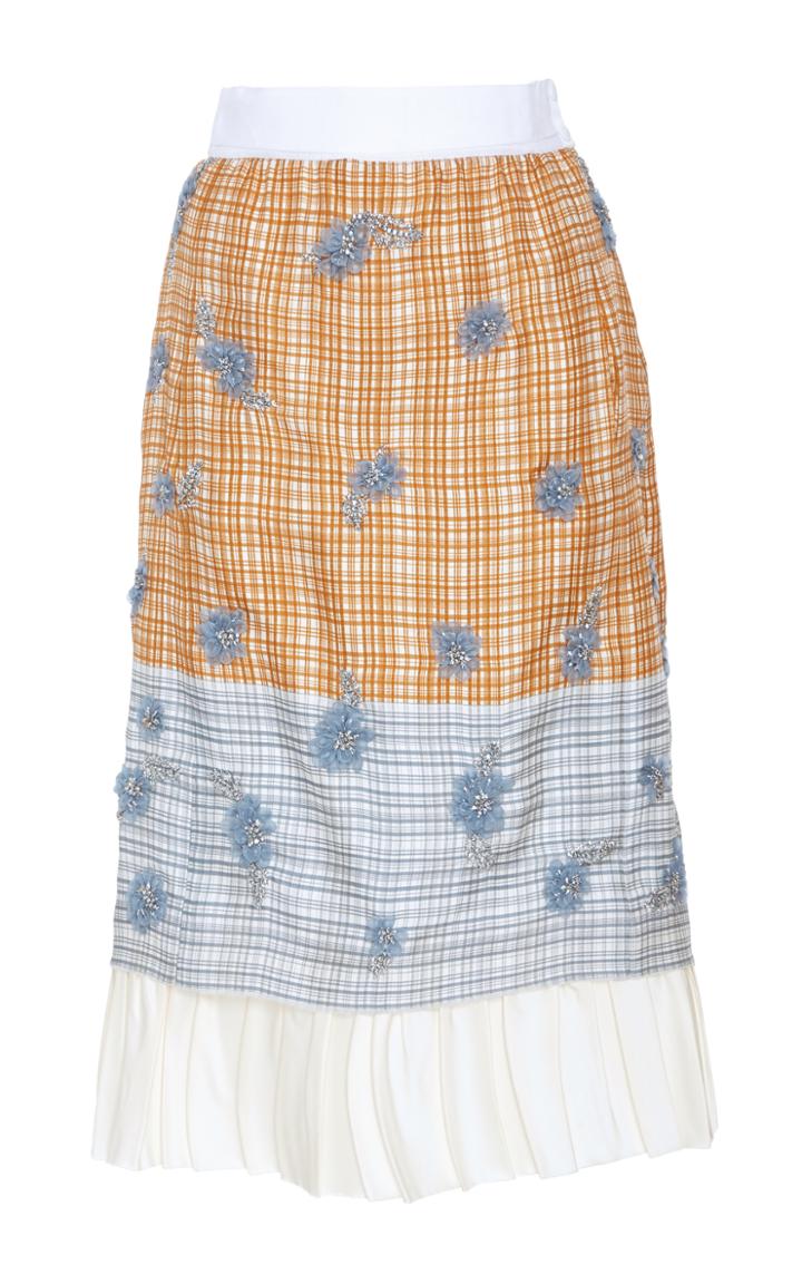 Brock Collection Selin Printed Plaid Skirt