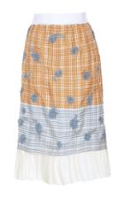 Brock Collection Selin Printed Plaid Skirt