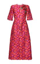 Dolce & Gabbana Geometric Fil Coup Short Sleeve Sheath Dress