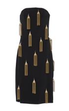 Christian Siriano Crystal Tassel Strapless Dress