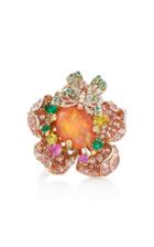 Anabela Chan 18k Rose Yellow And White Gold Pink Opal Bloom Ring