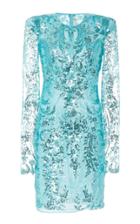 Moda Operandi Naeem Khan Sequin Embellished Floral Mini Dress Size: 2