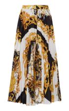Versace Printed Pliss Crepe Skirt