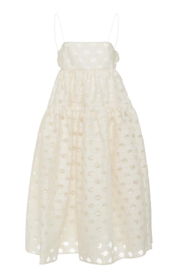 Cecilie Bahnsen Sofie Cotton-blend Midi Dress