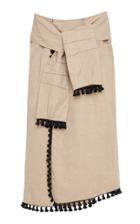 Moda Operandi Dorothee Schumacher Into The Sun Fringed Linen-blend Wrap Skirt