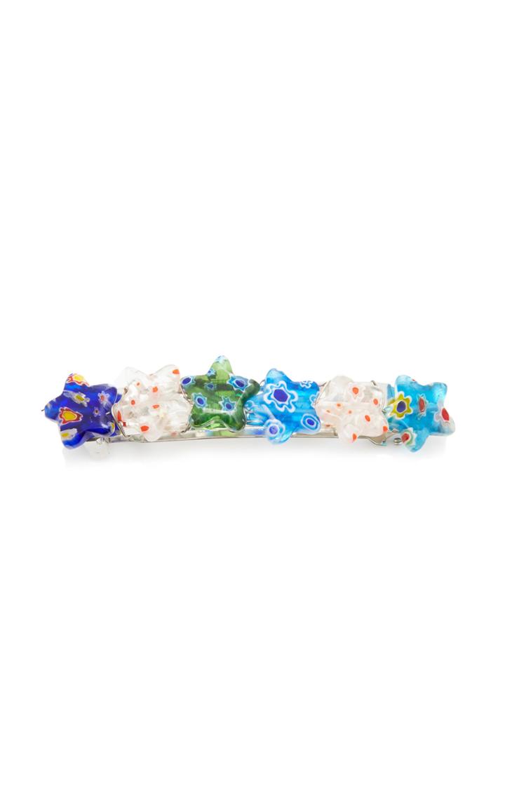 Timeless Pearly Glass Star Barrette