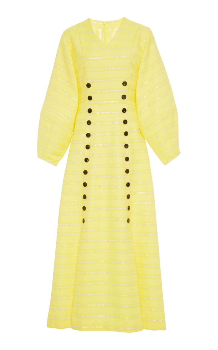 Bouguessa Striped Button Maxi Dress