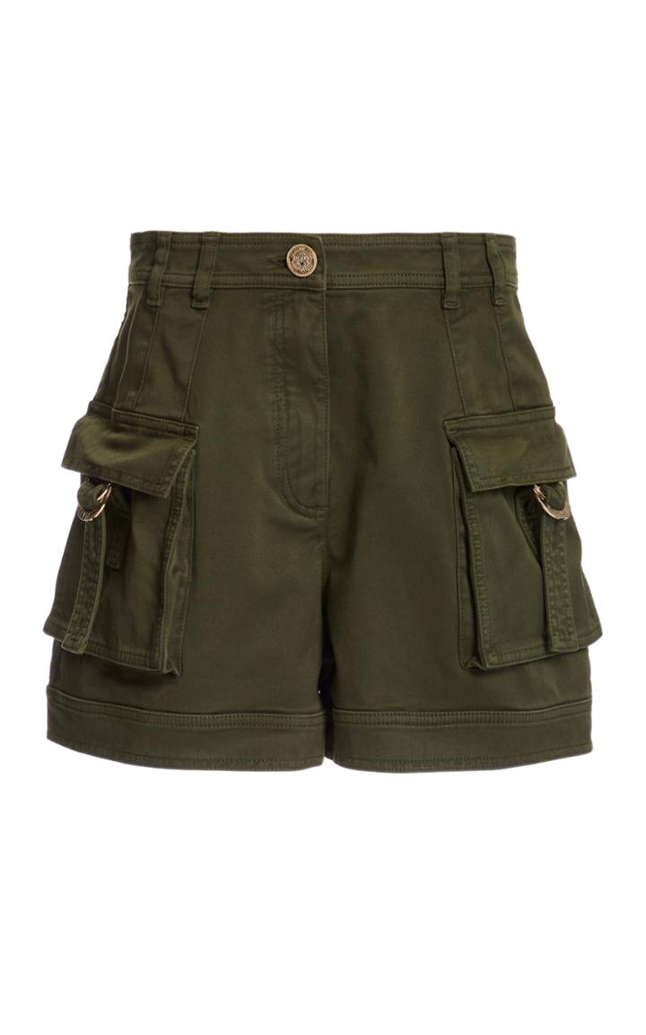 Balmain Stretch-cotton High-rise Cargo Shorts